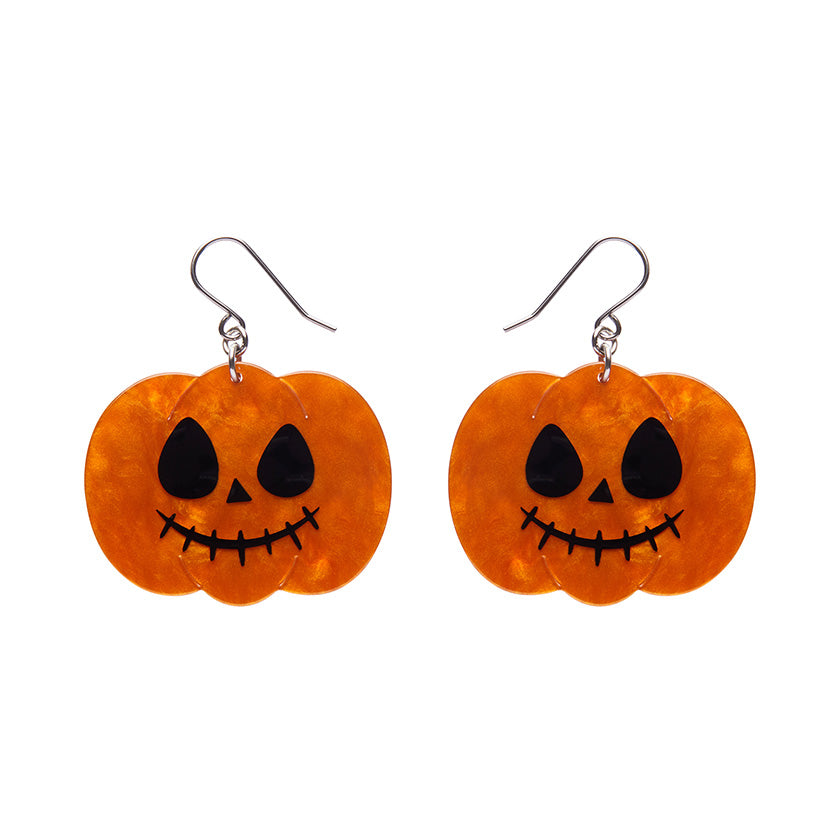 Erstwilder Earrings - Halloween | Jack O Lantern Orange