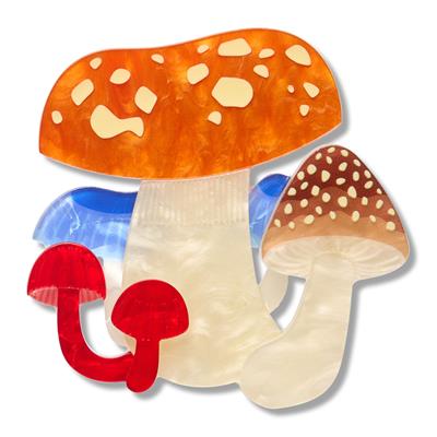 Erstwilder Brooch - Royal Botanic Gardens | Native Mushroom Medley