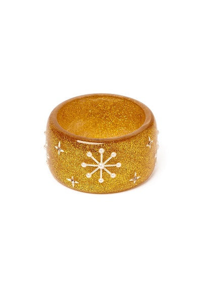 Splendette Christmas '24 Snowflake Gold CLASSIC Wide Bangle