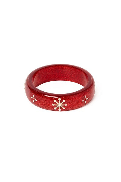 PRE-ORDER Splendette Christmas '24 Snowflake Red CLASSIC Midi Bangle