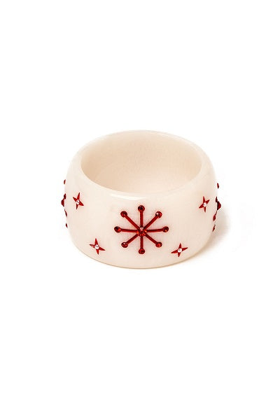 PRE-ORDER Splendette Christmas '24 Snowflake White CLASSIC Wide Bangle