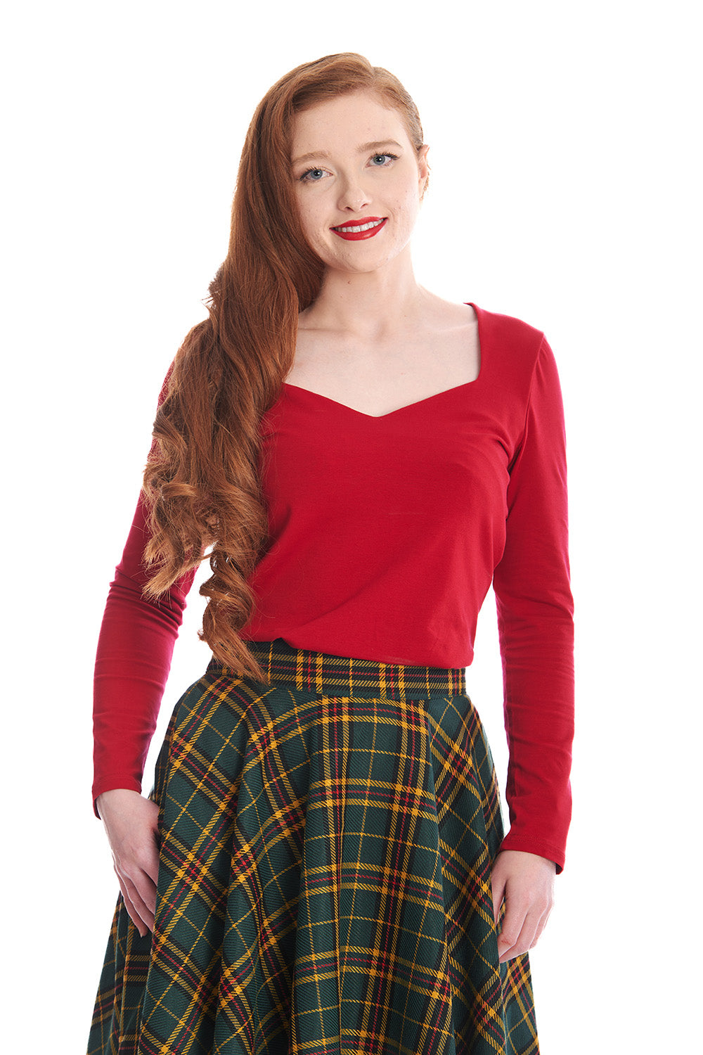 Banned Retro Sweetheart Top Red
