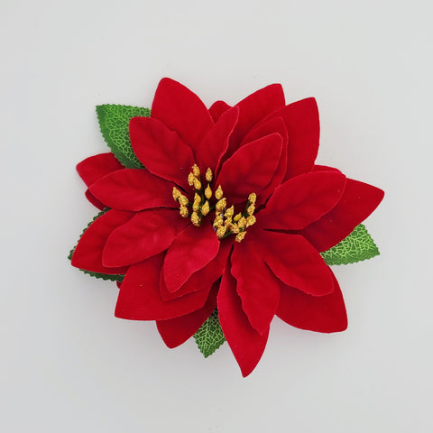 Gwynnie's Hair Flower - Christmas Poinsettia Double Red