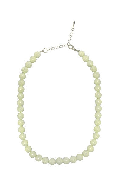 Collectif Bead Necklace Ivory