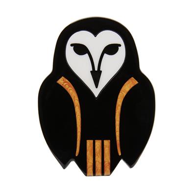 Erstwilder Brooch -  Art Nouveau Owl Ornamental