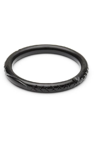 Splendette Heavy Carve Black CLASSIC Narrow Bangle