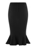 Collectif Winifred Fishtail Black Skirt