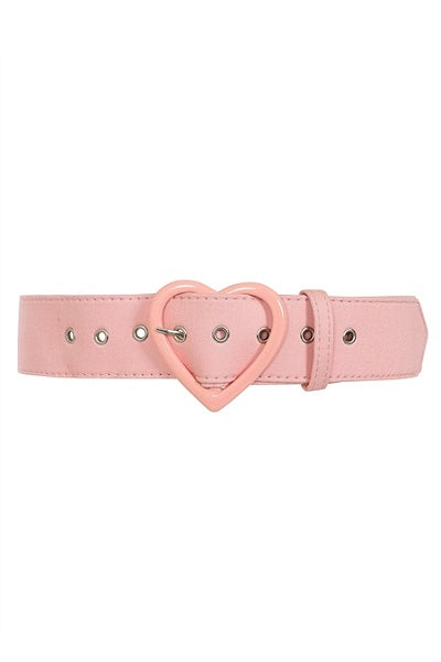 Collectif Adore Heart Belt Peach Pink