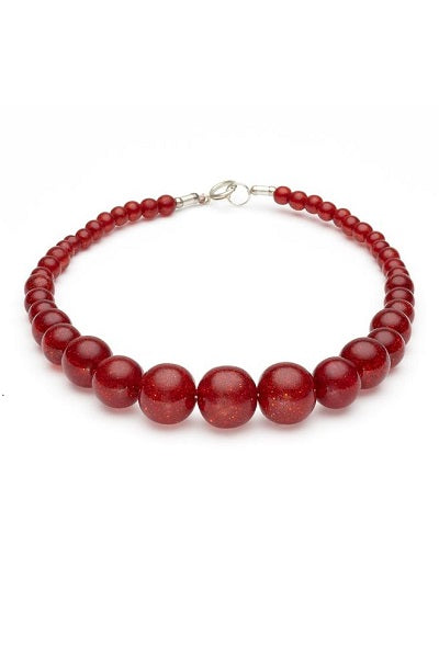Splendette Necklace - Glitter Red