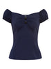Collectif Dolores Navy Top (SIZE XS ONLY)