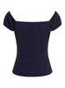 Collectif Dolores Navy Top (SIZE XS ONLY)