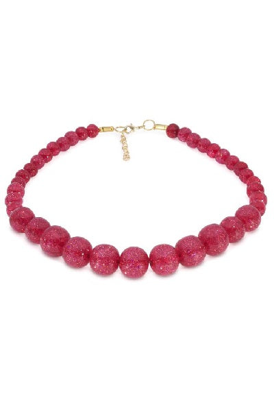 Splendette Necklace - Glitter Fuchsia Peony