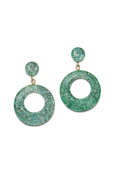 Splendette Earrings | Glitter Green Lagoon
