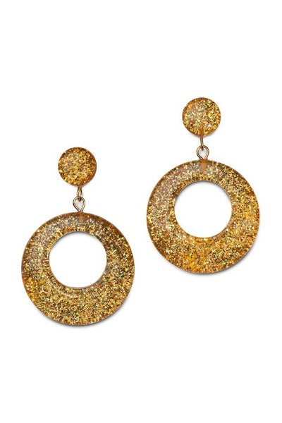 Splendette Earrings | Glitter Pale Gold