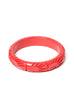 Splendette Heavy Carve Hibiscus CLASSIC Midi Bangle