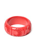Splendette Heavy Carve Hibiscus CLASSIC Wide Bangle