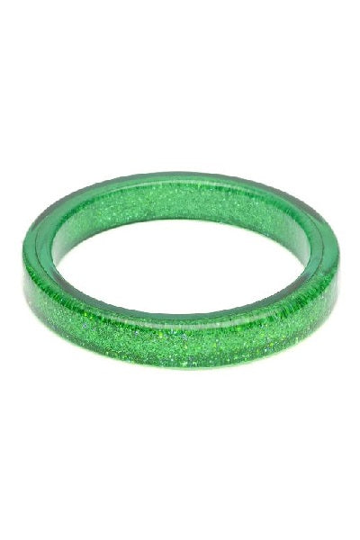 Splendette Glitter Leaf Green CLASSIC Midi Bangle