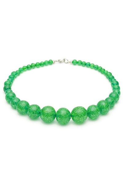 Splendette Necklace - Glitter Leaf Green