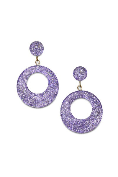 Splendette Earrings | Glitter Lilac
