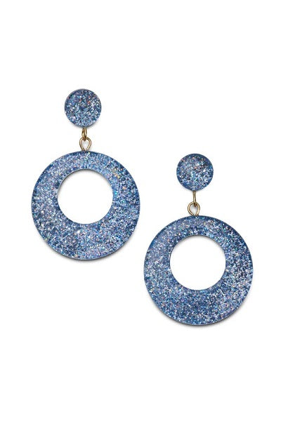 Splendette Earrings | Glitter Powder Blue