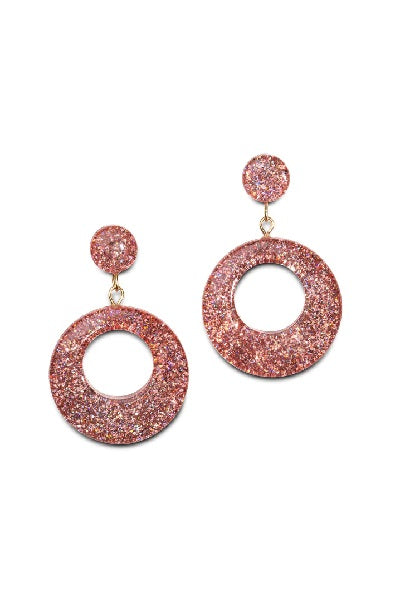 Splendette Earrings | Glitter Peachy