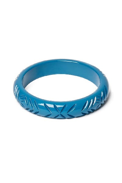 Splendette Heavy Carve Peacock CLASSIC Midi Bangle