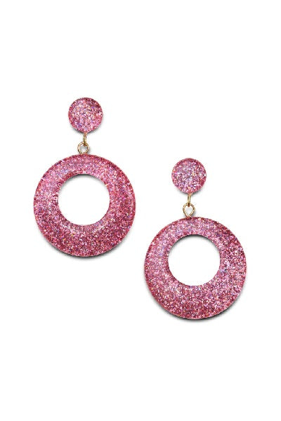 Splendette Earrings | Glitter Pale Pink