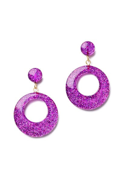 Splendette Earrings | Glitter Purple
