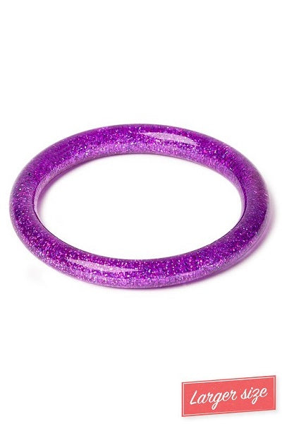Splendette Glitter Purple DUCHESS Narrow Bangle