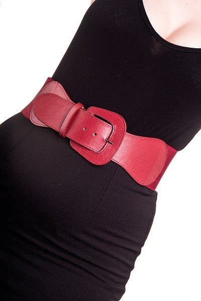 Hell Bunny Rizzo Deep Red Belt