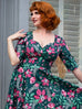 Collectif Trixie Escapist Floral Green Swing Dress (SIZE 8 Only)